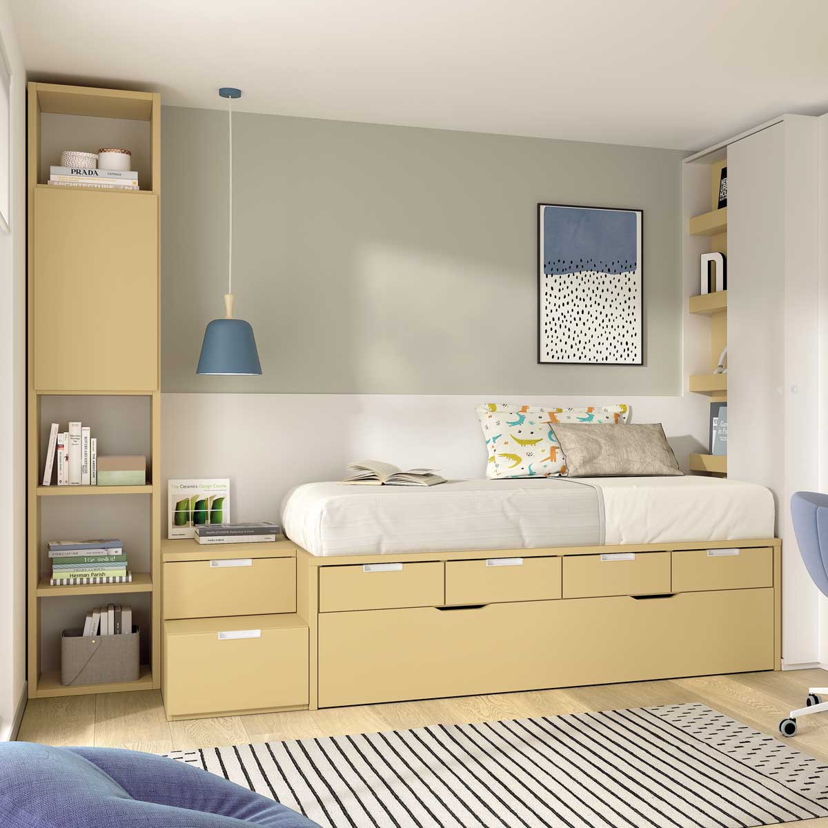 Cama doble con cajones ALBA 62