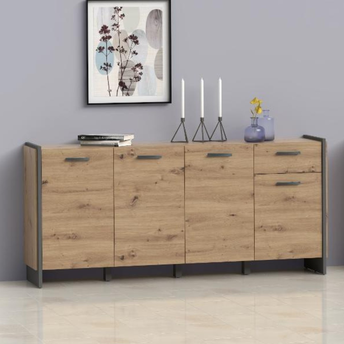 Aparador 4 puertas y 1 cajón NECLUD