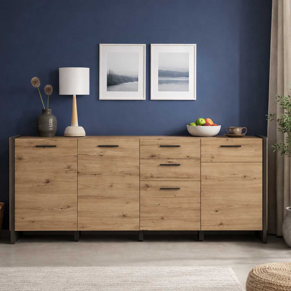 Aparador 4 puertas y 2 cajones NECLUD