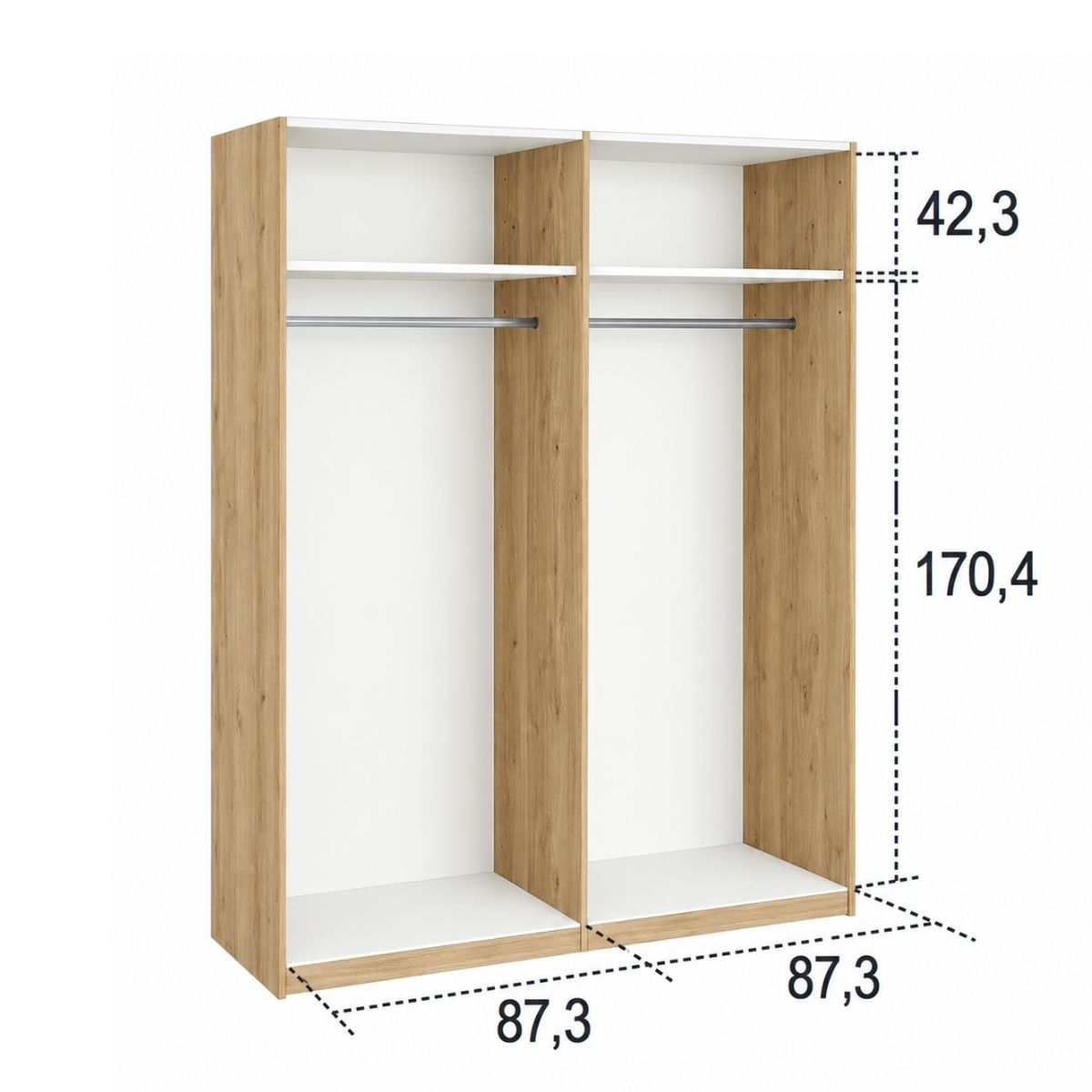 Armario MERY 01 de 4 puertas con espejo para dormitorio