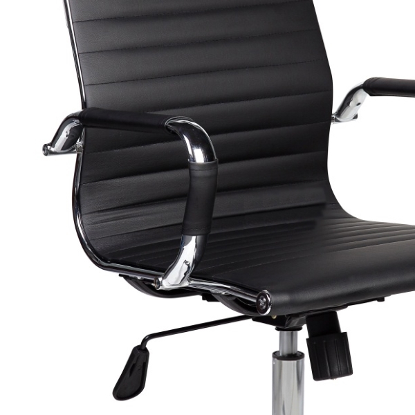 DM-Furniture - Juego de 6 sillas de escritorio de oficina sin ruedas, de  piel sintética, con respaldo medio, sillas de invitados para escuela