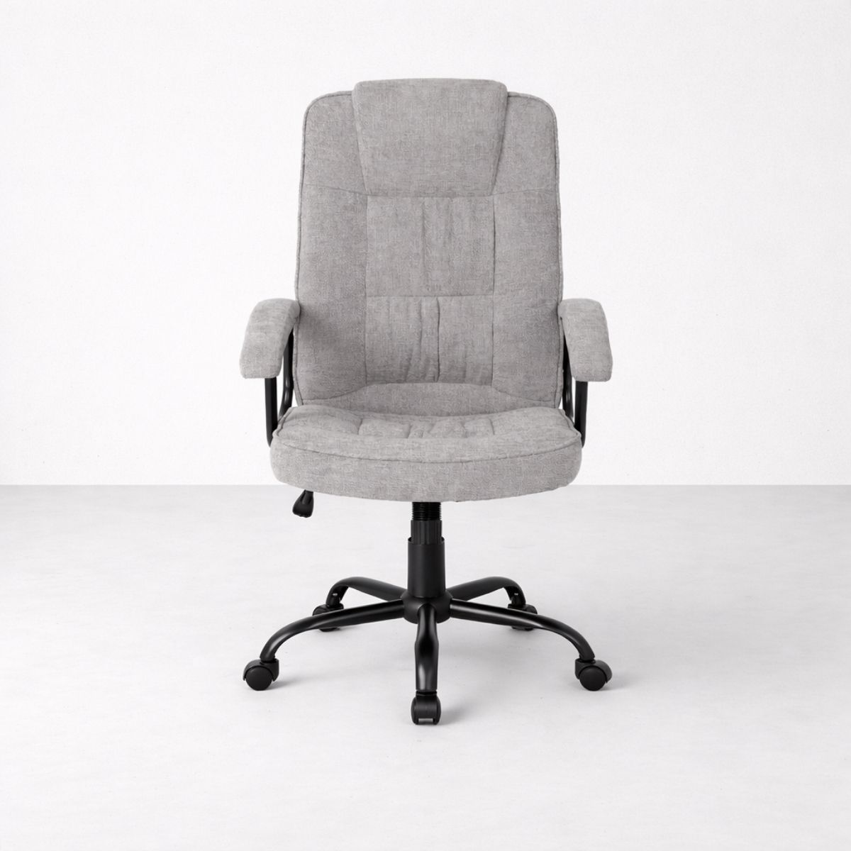 Silla oficina tela gris claro-estructura negra modelo ODIN 