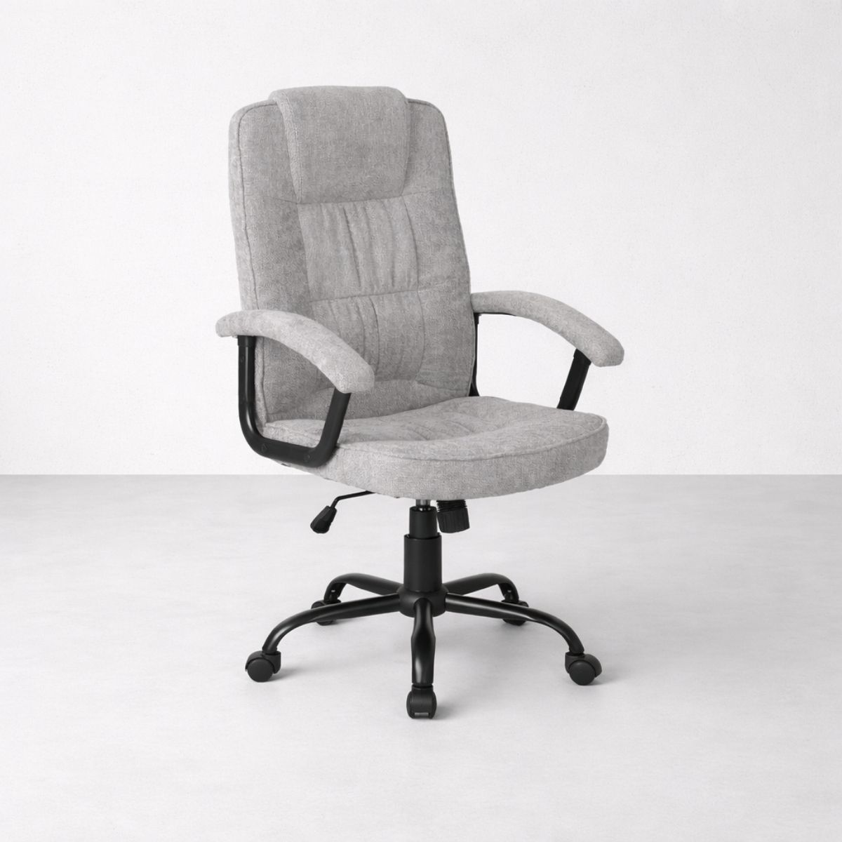 Silla oficina tela gris claro-estructura negra modelo ODIN 