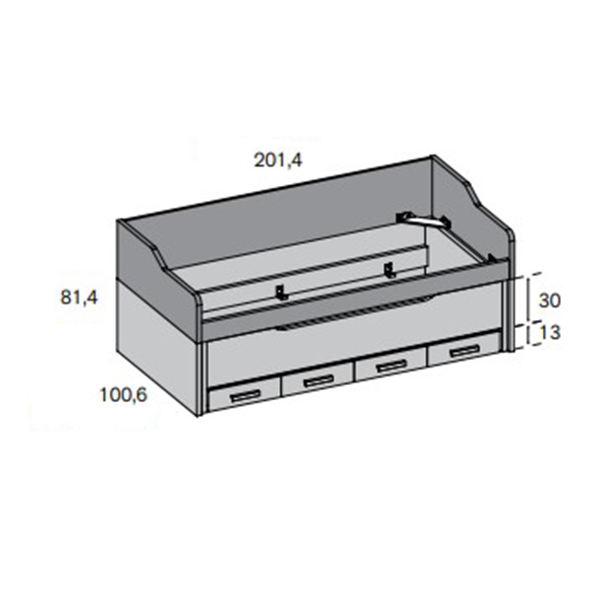 Cama compacta juvenil ANGLE