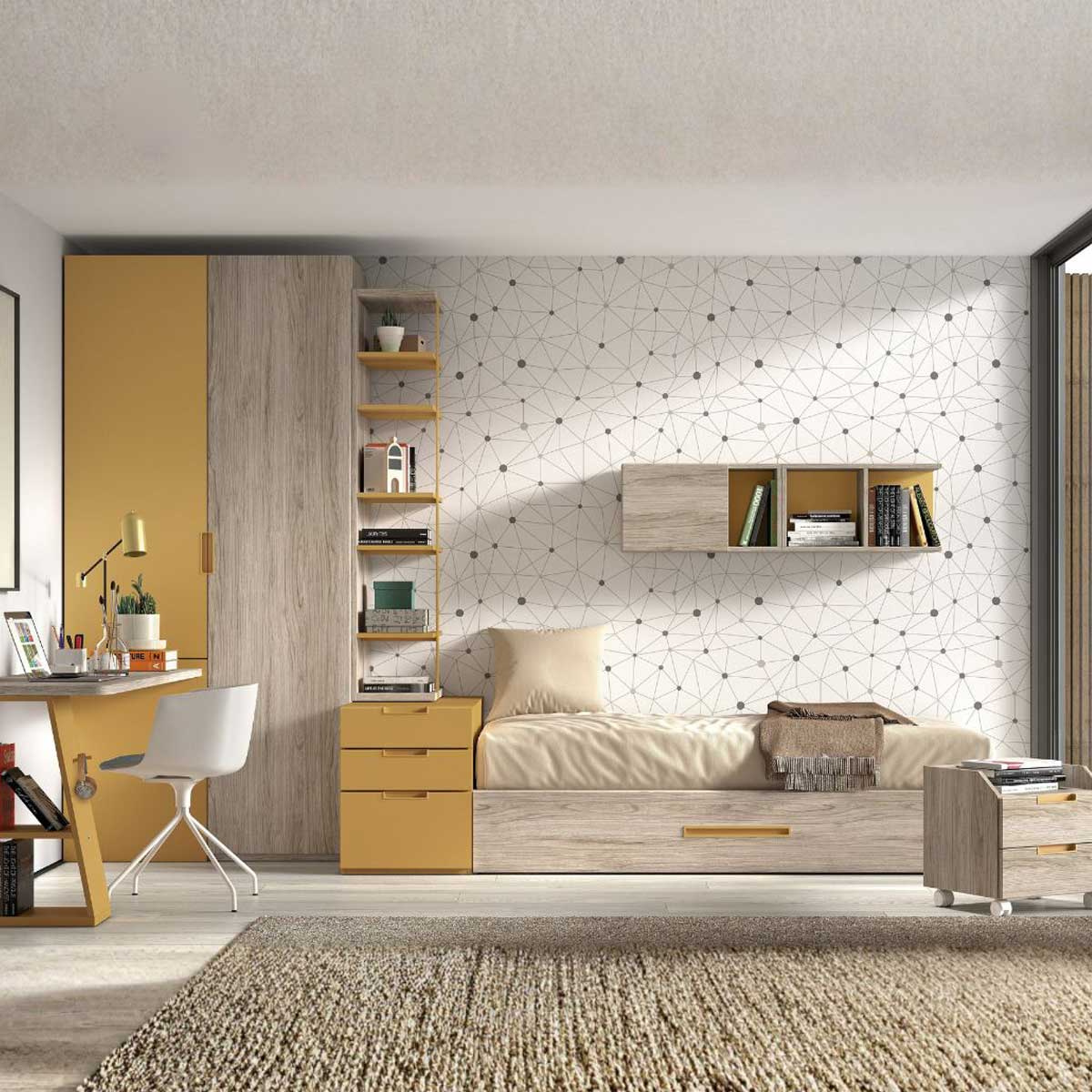 Cama nido con somier de arrastre DUSER 155