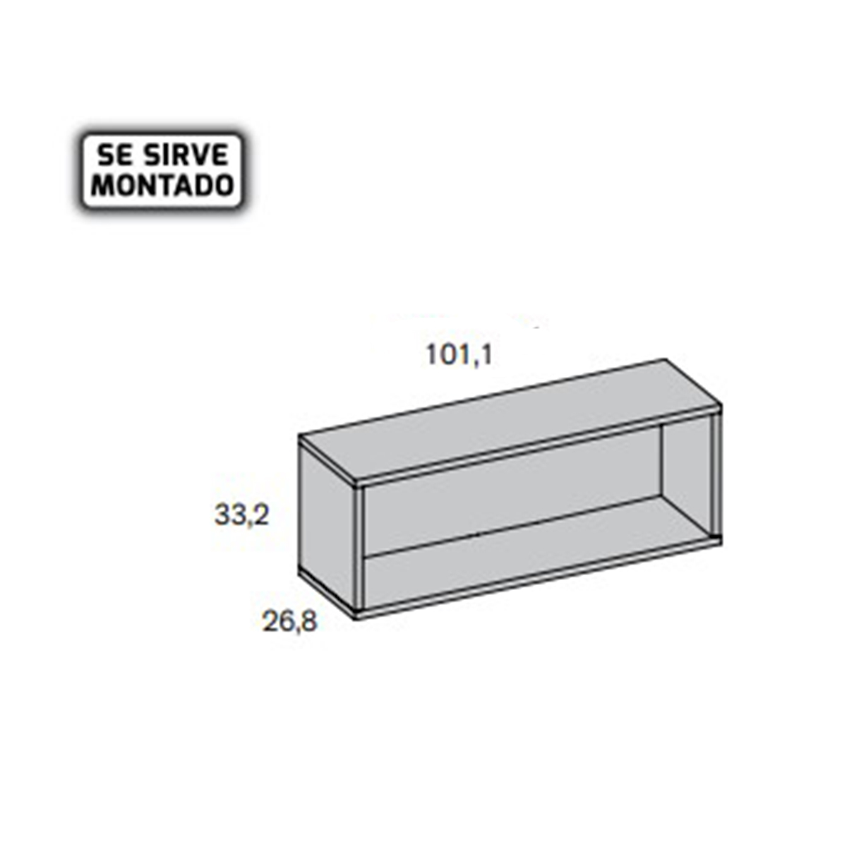 Módulo diáfano de pared POINT 506