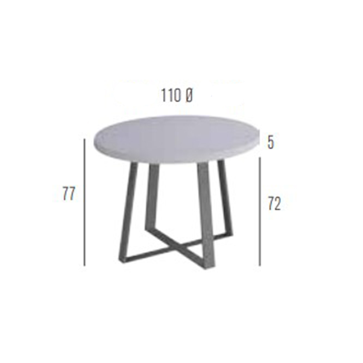 Mesa de comedor redonda KENNY
