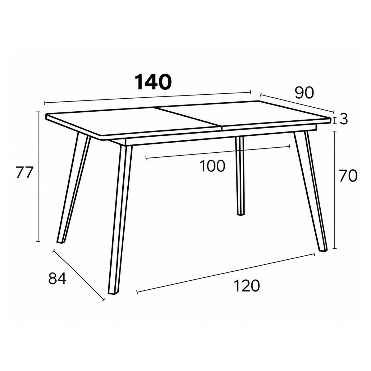 Mesa comedor 140cm M823