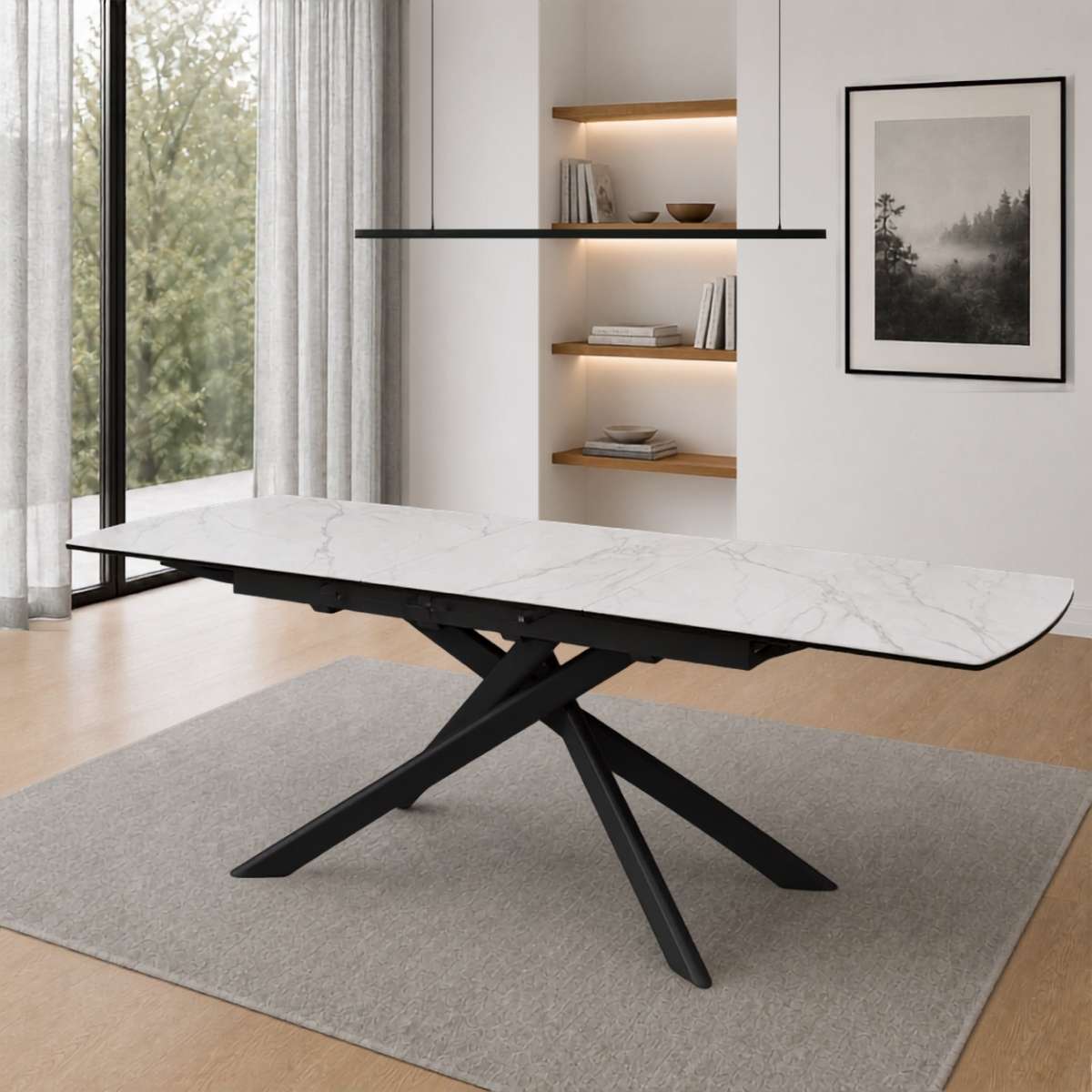 Mesa comedor extensible pata negra 180/230 cm THIAGO