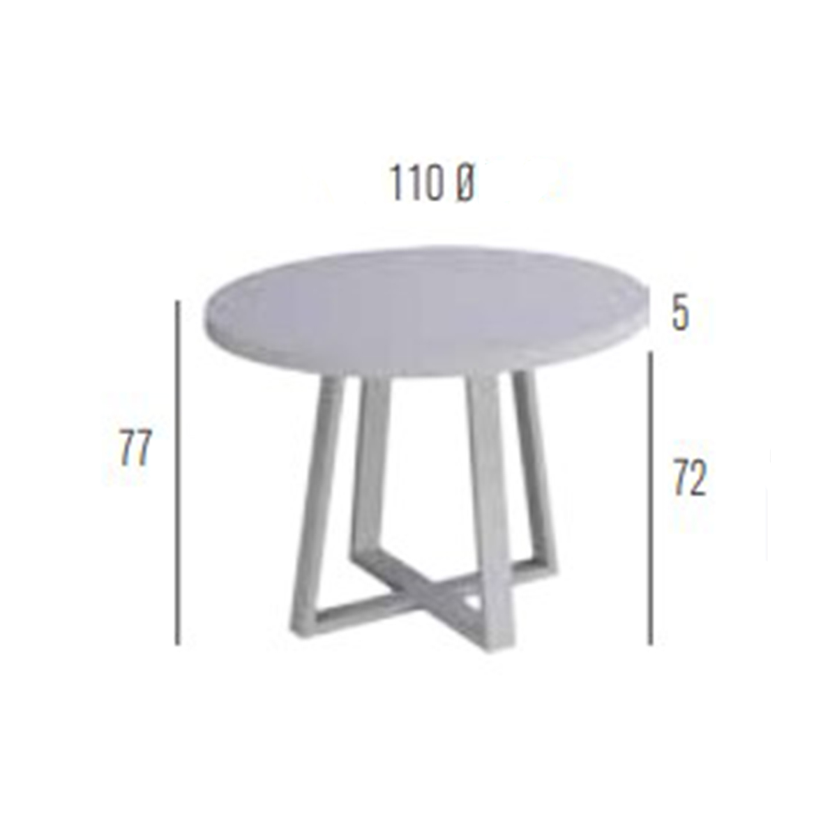 Mesa comedor redonda extensible MINT