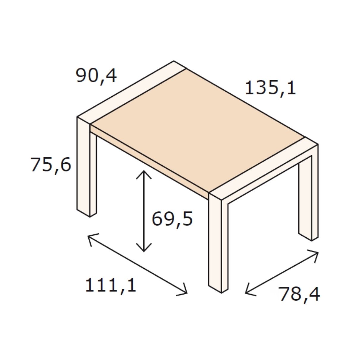 Mesa comedor extensible KALAN 544