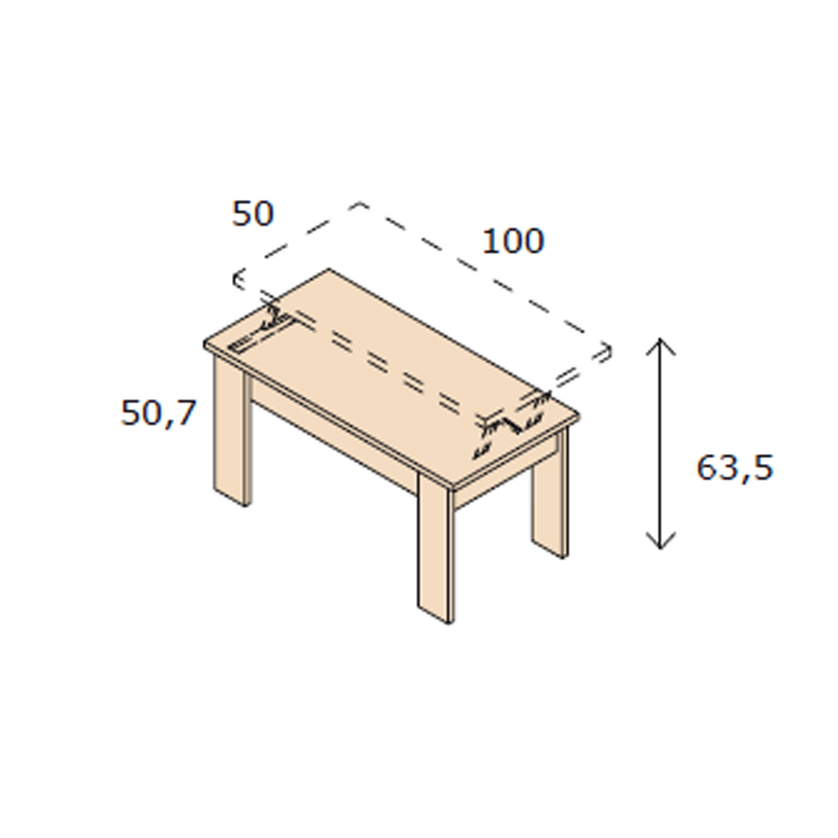 Mesa de centro elevable KALAN 549