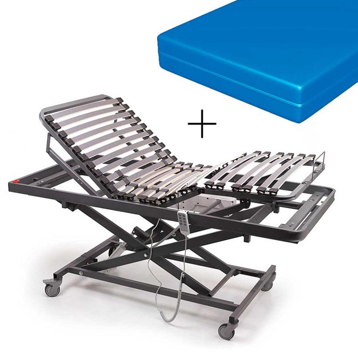 Pack somier articulado con elevador y colchón con funda SUNNY