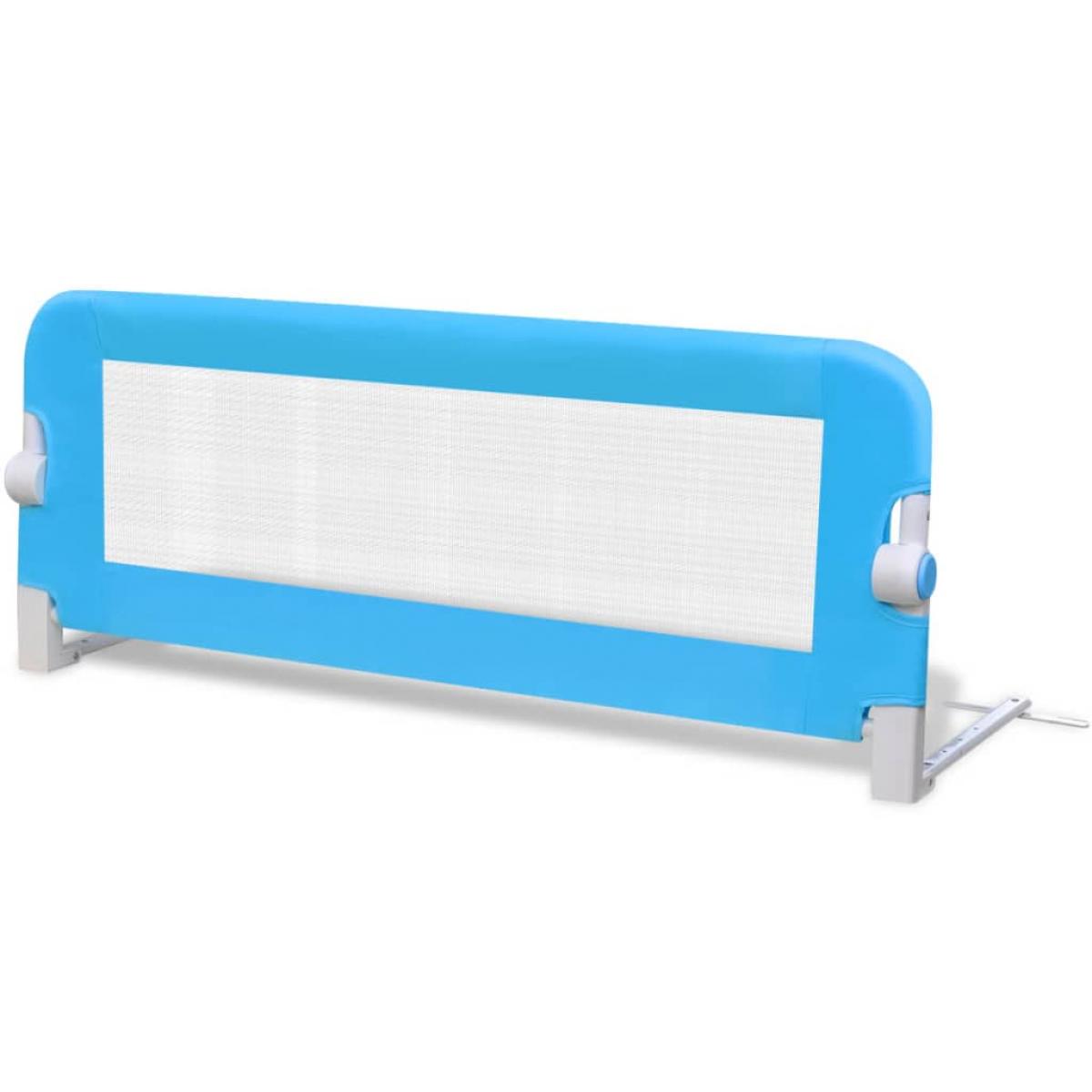 Barandilla de seguridad cama de niño 102x42 cm azul