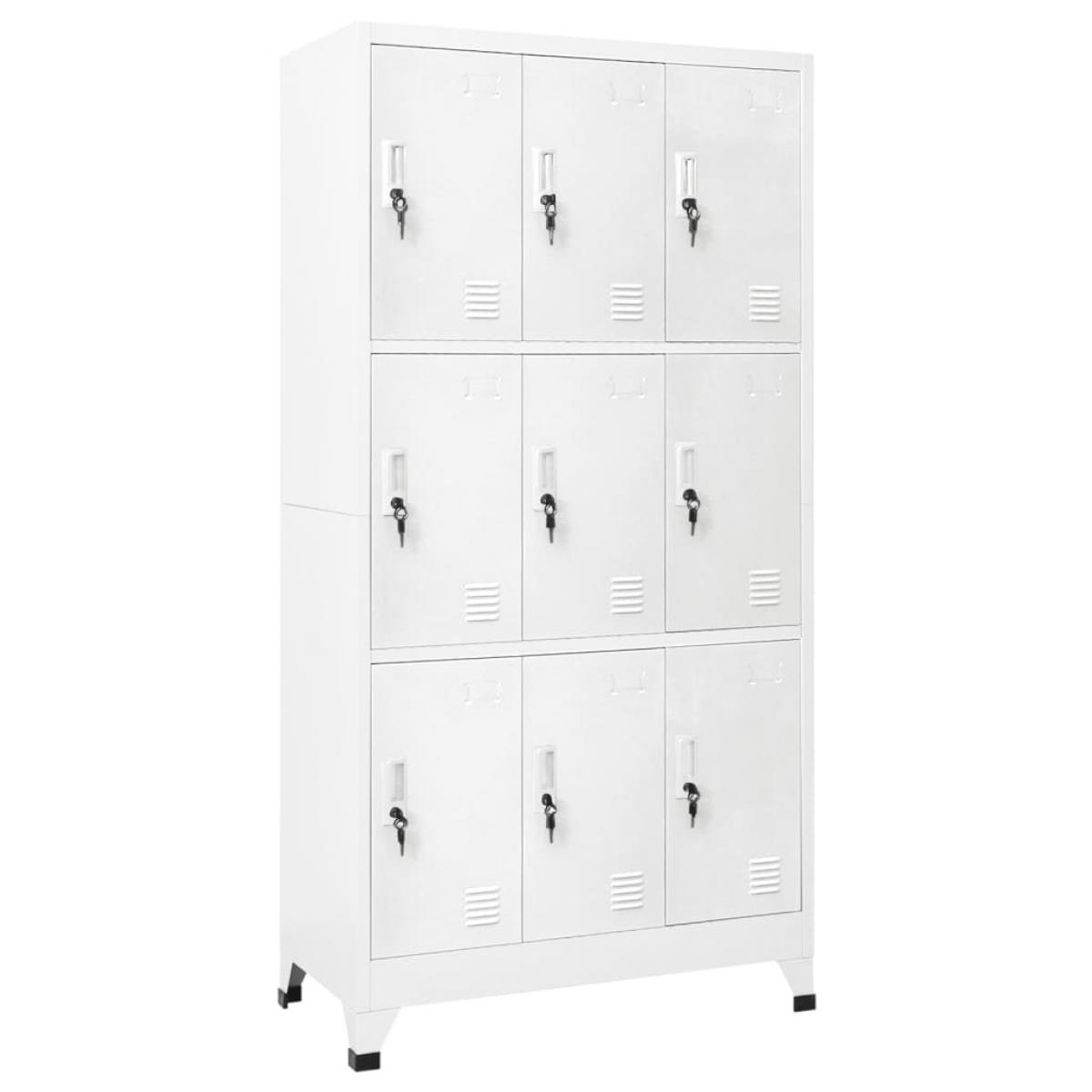 Taquilla con 9 compartimentos acero 90x45x180 cm