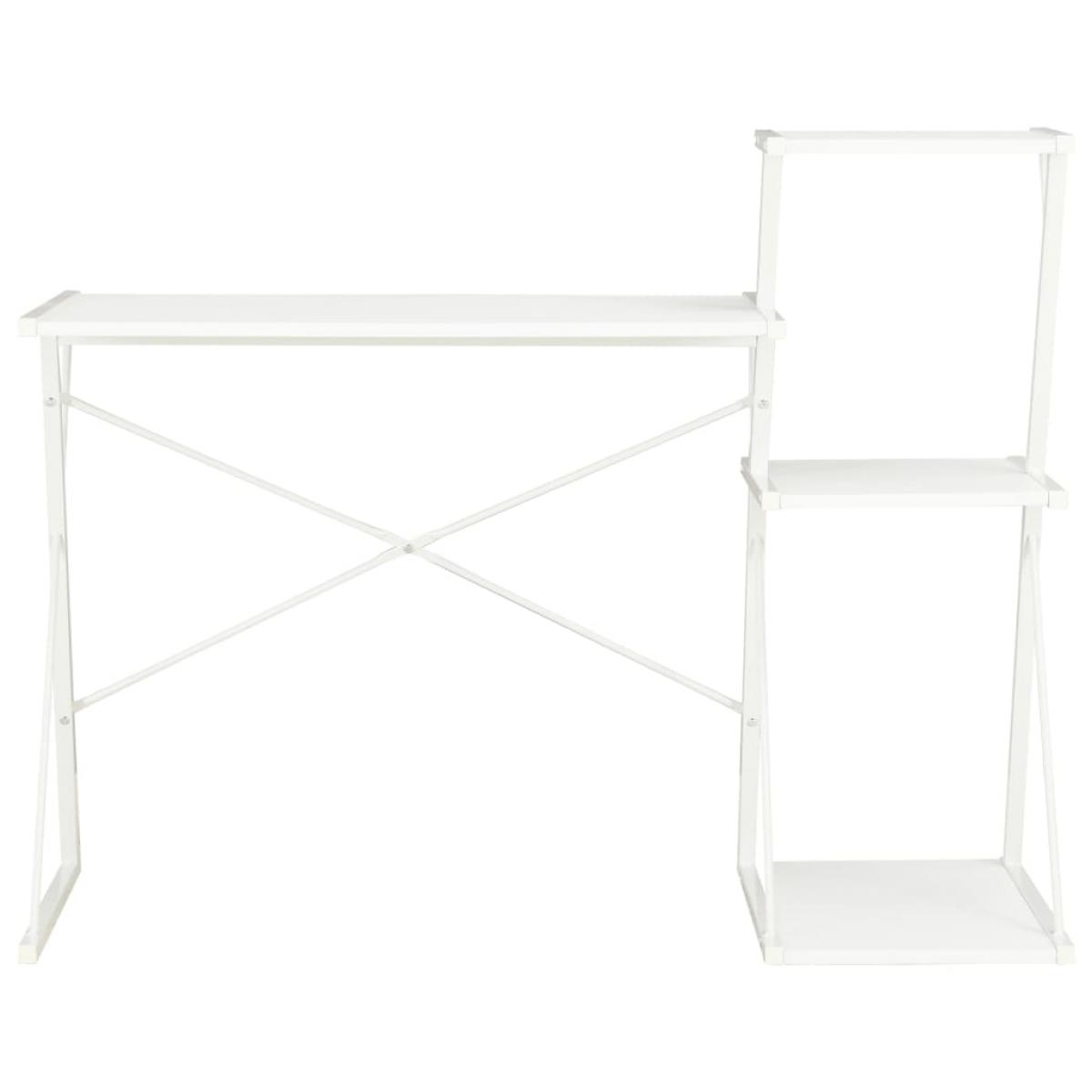 Escritorio con estantería blanco 116x50x93 cm