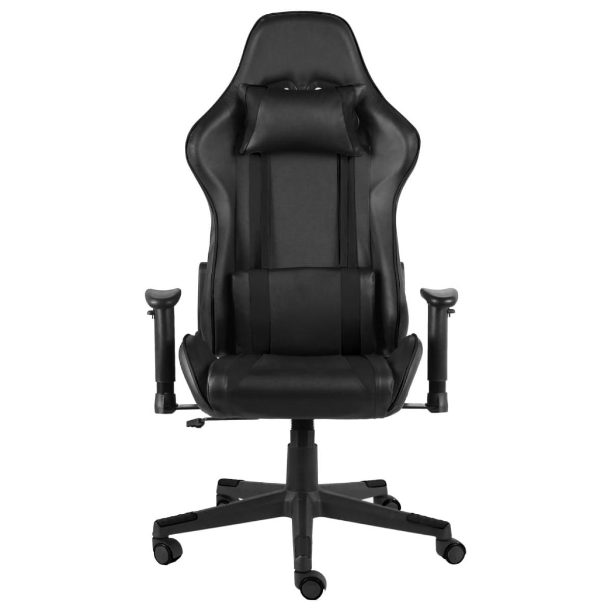 Silla gaming giratoria PVC negro
