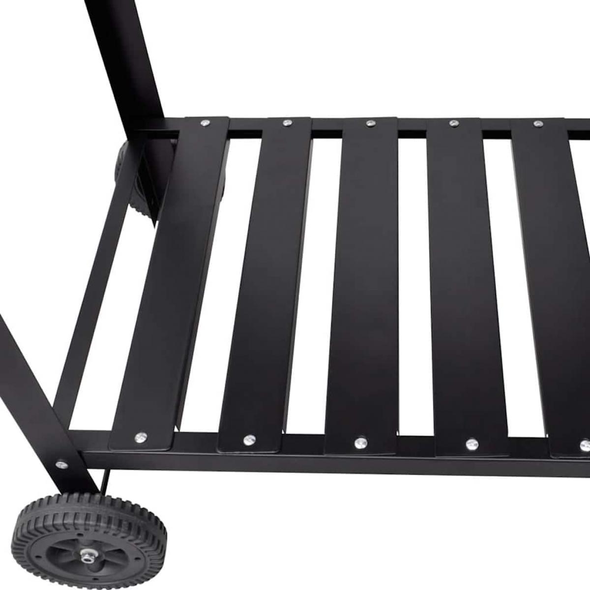 Soporte para barbacoa de carbón con 2 ruedas