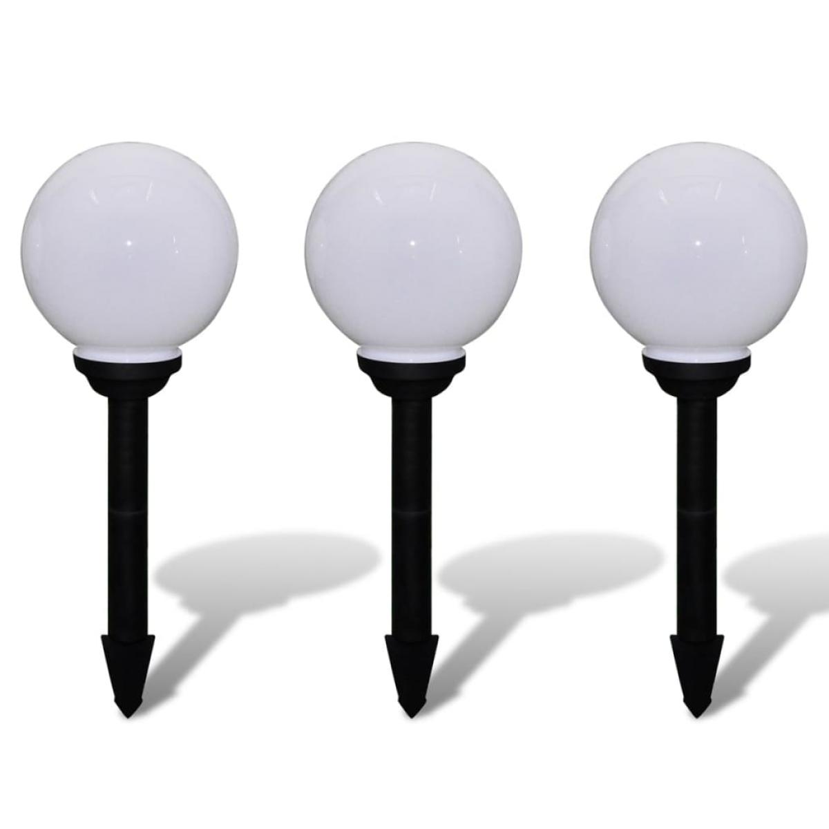 Lámparas de camino de jardín 3 uds LED 20 cm con pincho