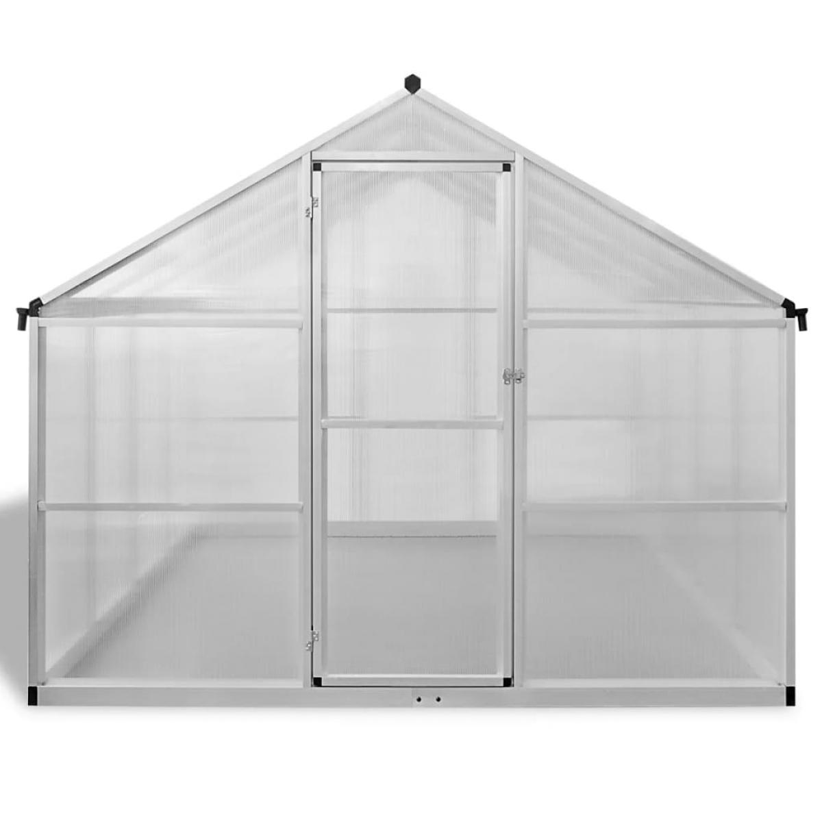 Invernadero de aluminio reforzado con estructura base 6,05 m²