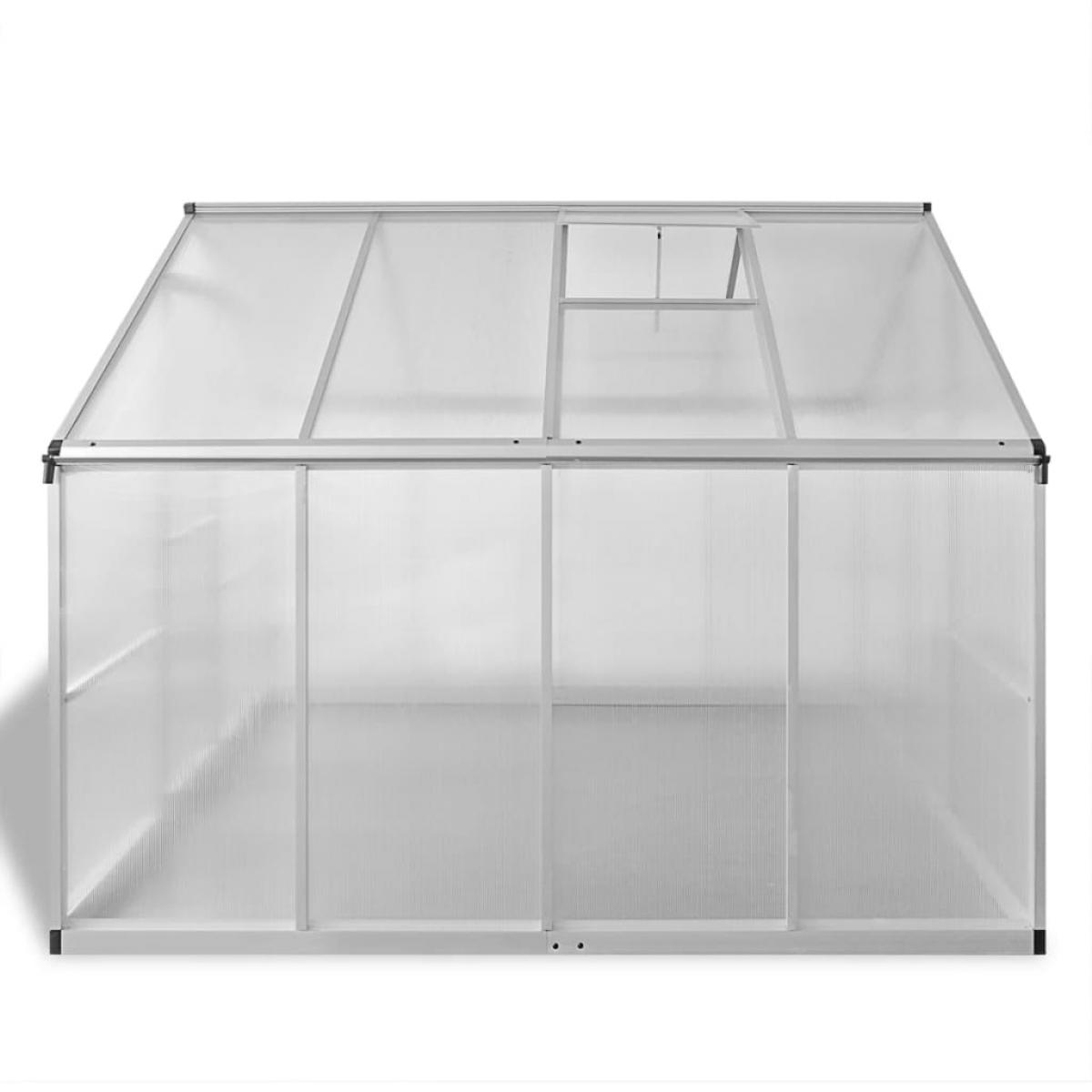 Invernadero de aluminio reforzado con estructura base 6,05 m²