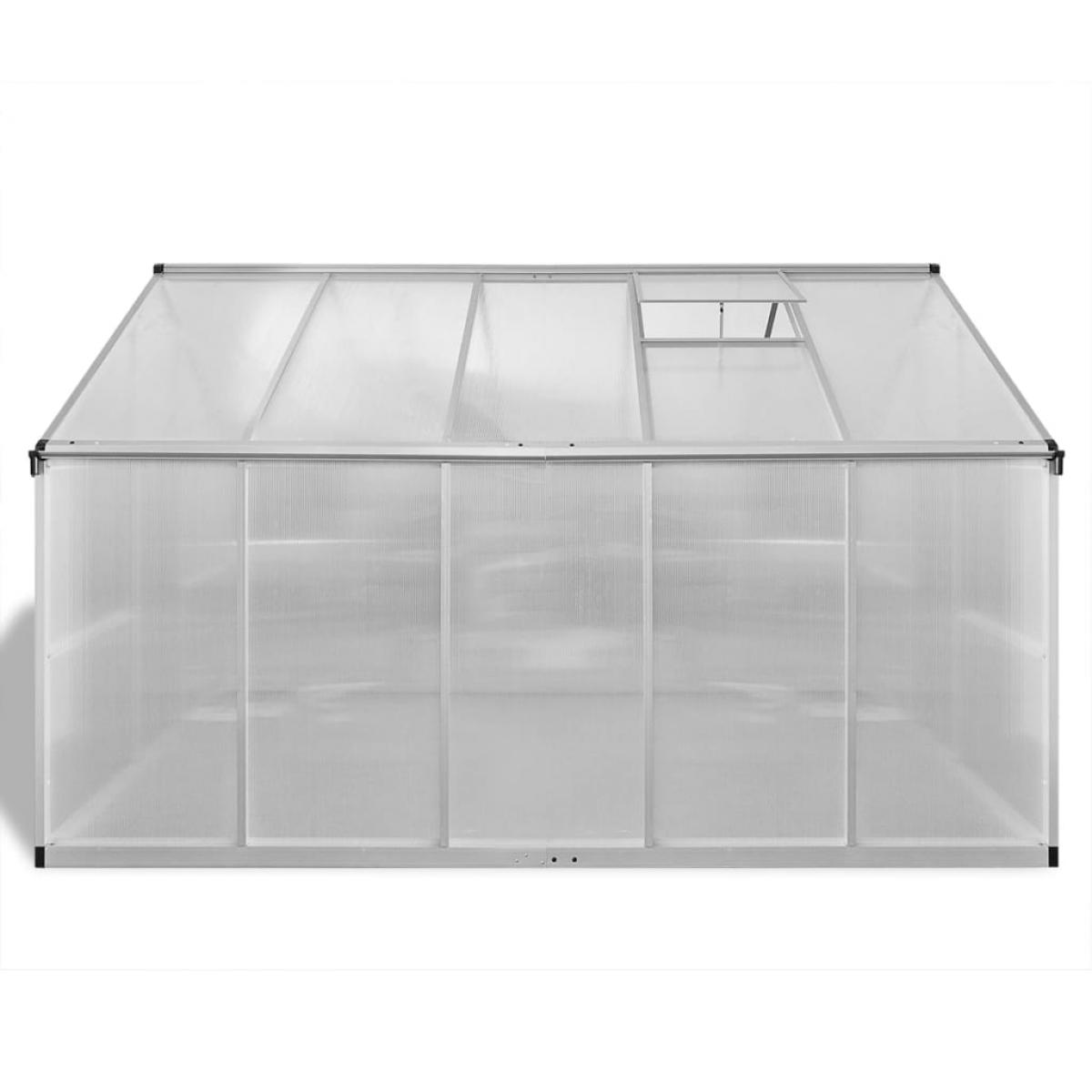 Invernadero de aluminio reforzado con estructura base 7,55 m²