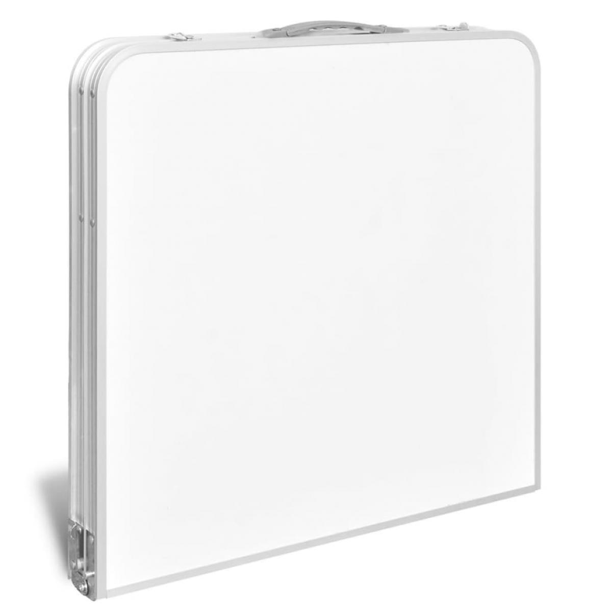 Mesa de camping plegable ajustable 120x60 cm