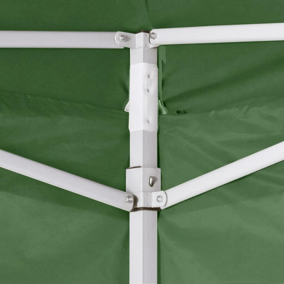 Cenador plegable verde con 4 paredes 3x3 m