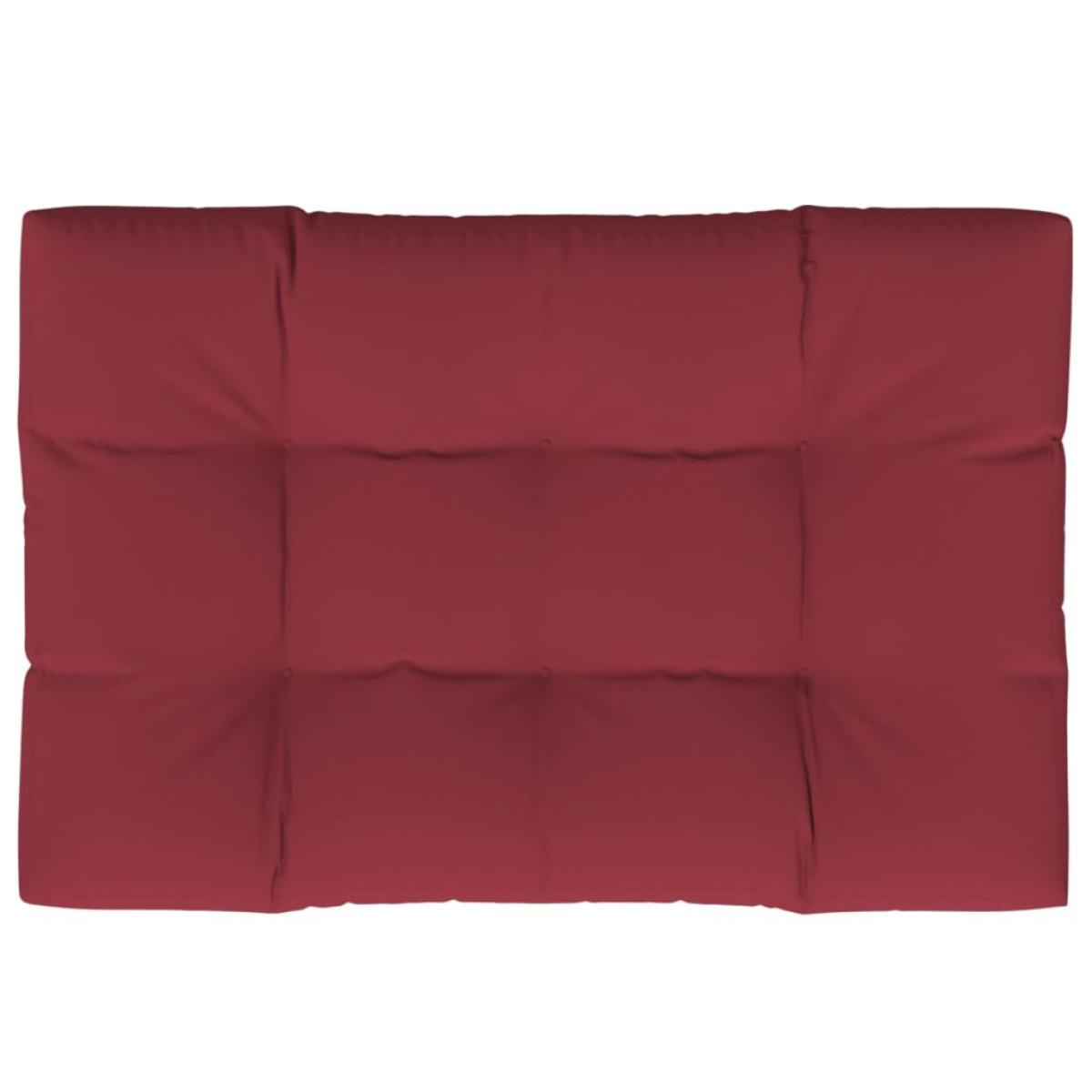 Cojín para muebles de palets tela rojo tinto 120x80x12 cm