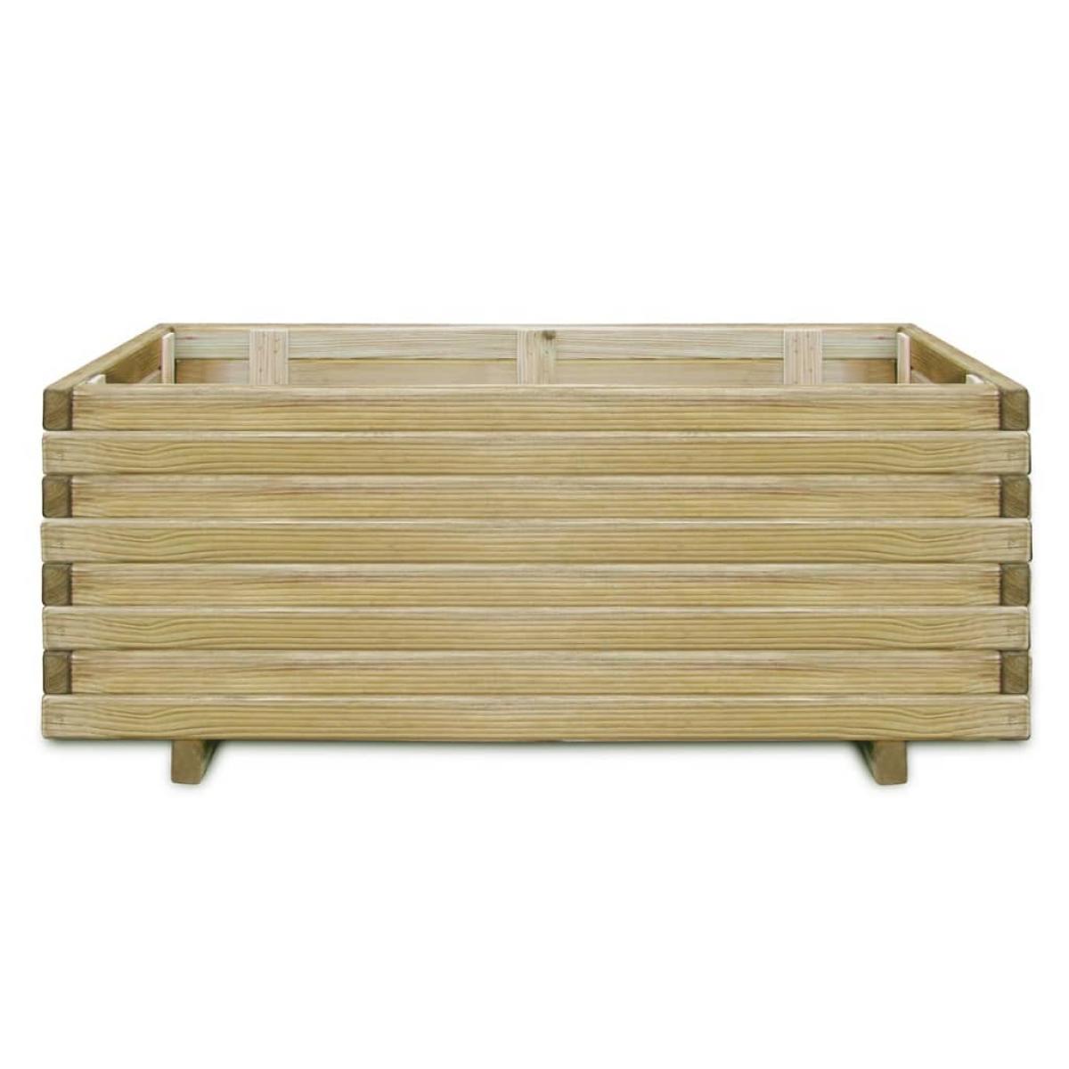 Arriate elevado rectangular madera 100x50x40 cm