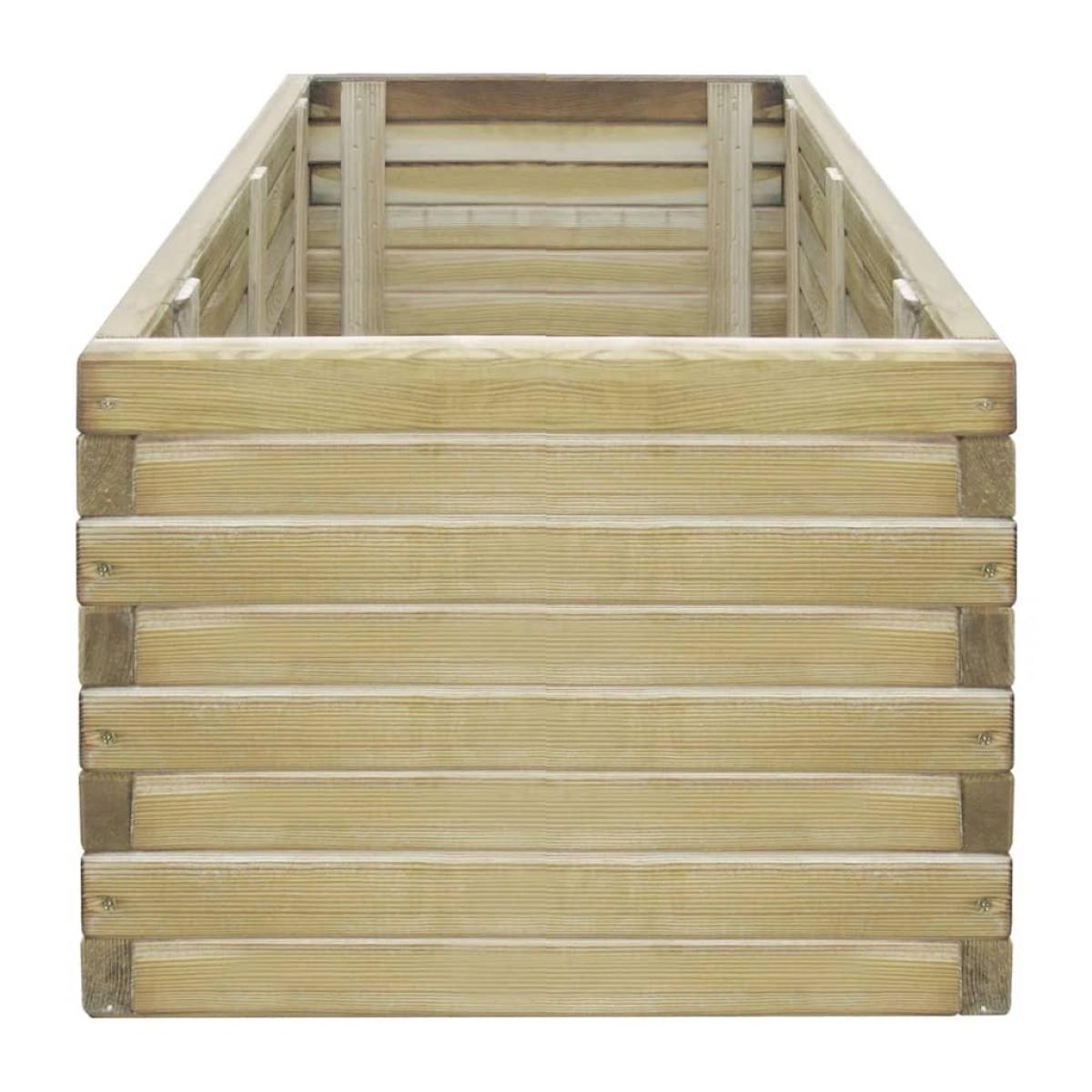 Arriate elevado rectangular madera 100x50x40 cm