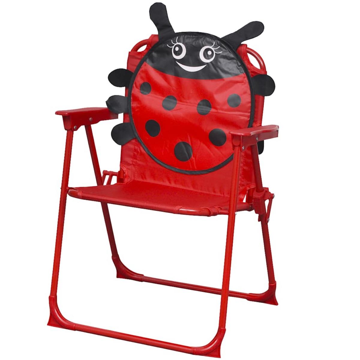 Set mesa y sillas de jardín infantil 3 pzas con sombrilla rojo