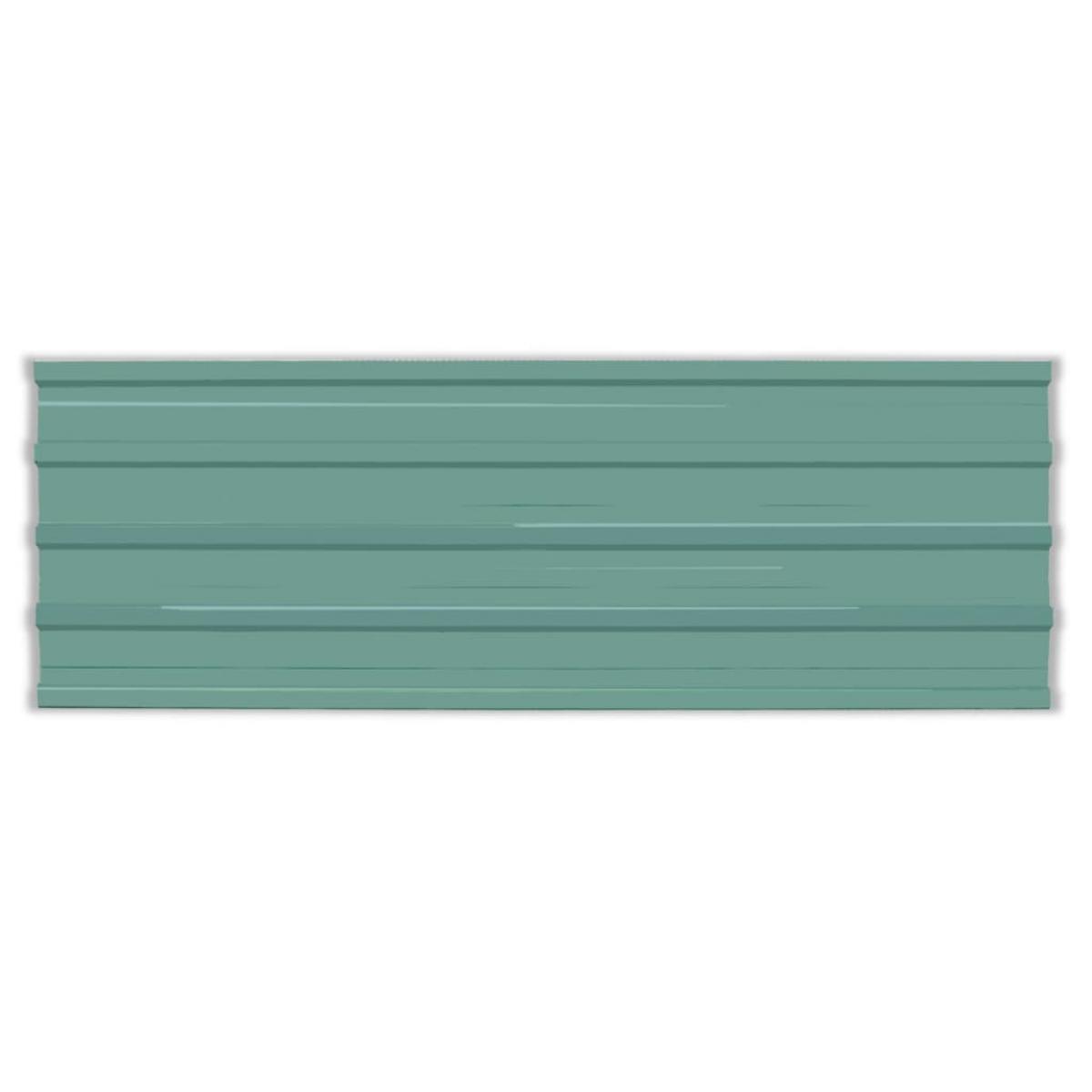 Panel para tejado acero galvanizado verde 12 unidades