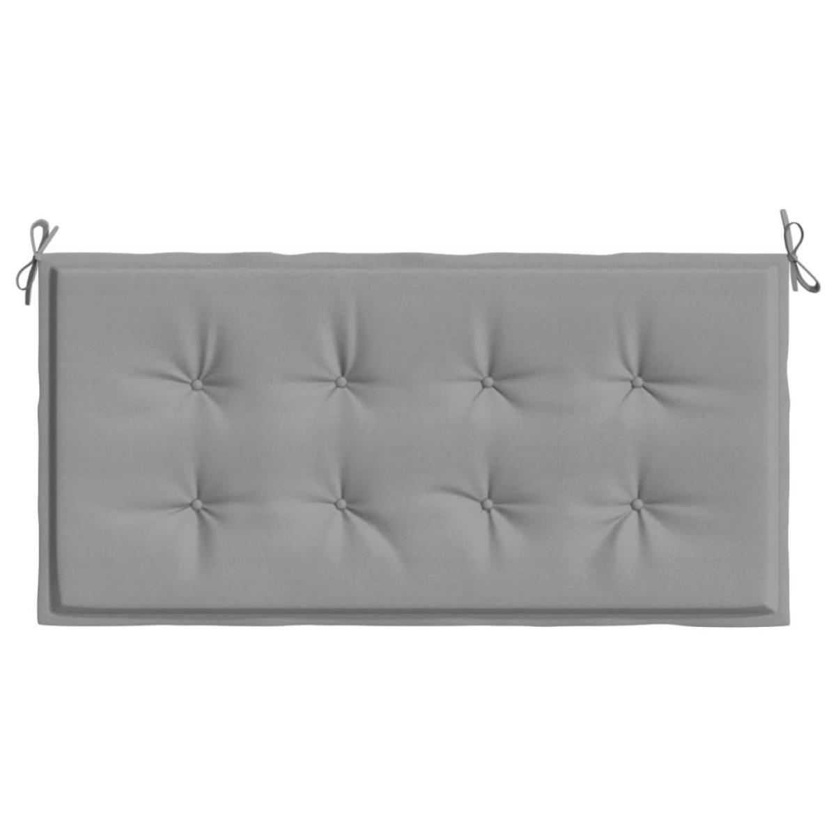 Cojín de banco de jardín tela Oxford gris 120x50x3 cm