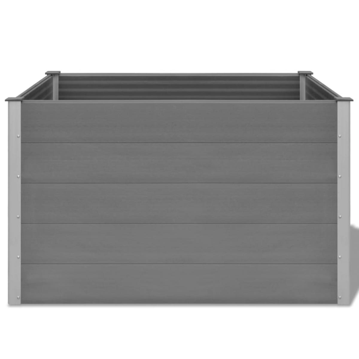 Arriate de WPC gris 150x100x91 cm