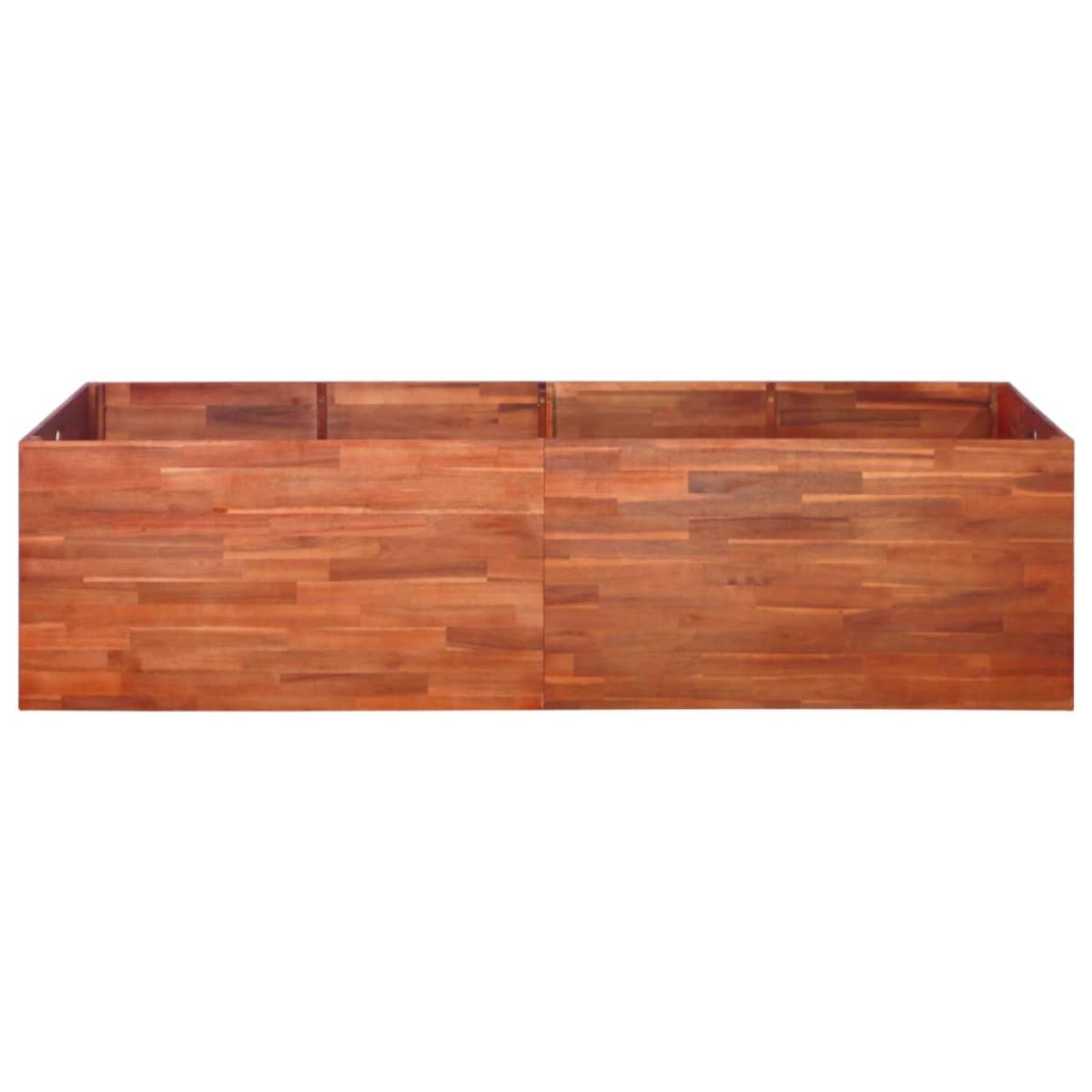 Arriate de madera de acacia 200x100x50 cm