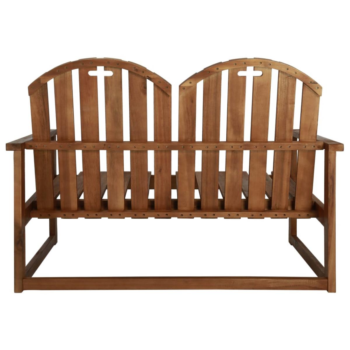 vidaxL Banco de jardín de madera maciza acacia 110 cm