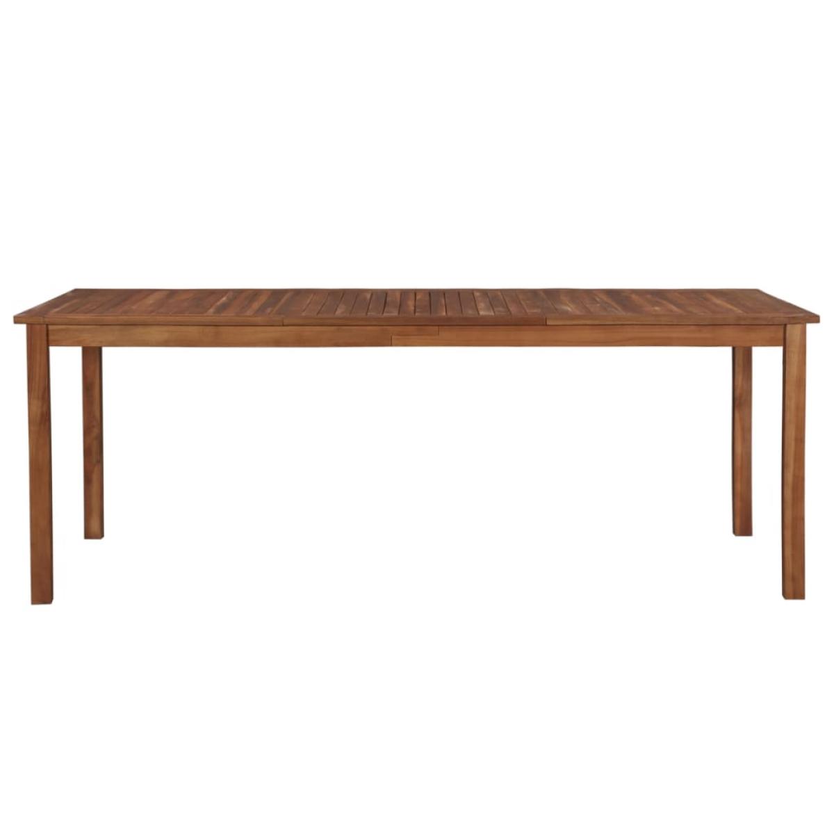 Mesa de jardín madera maciza de acacia 200x100x74 cm