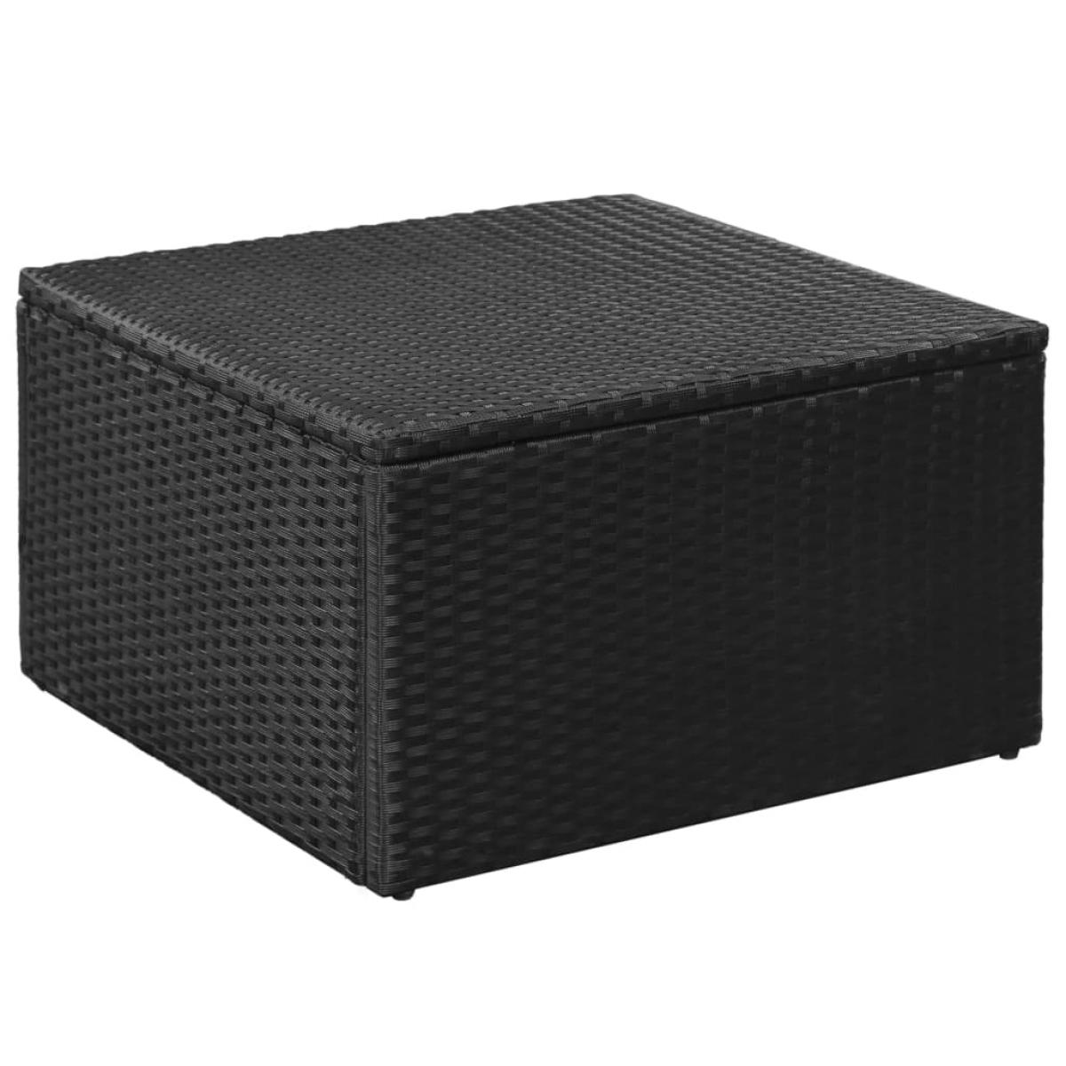Set de muebles de jardín 4 pzas ratán sintético negro y gris