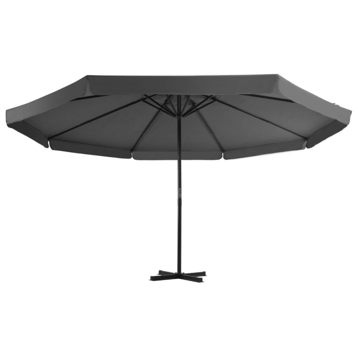 Sombrilla de jardín con palo de aluminio gris antracita 500 cm