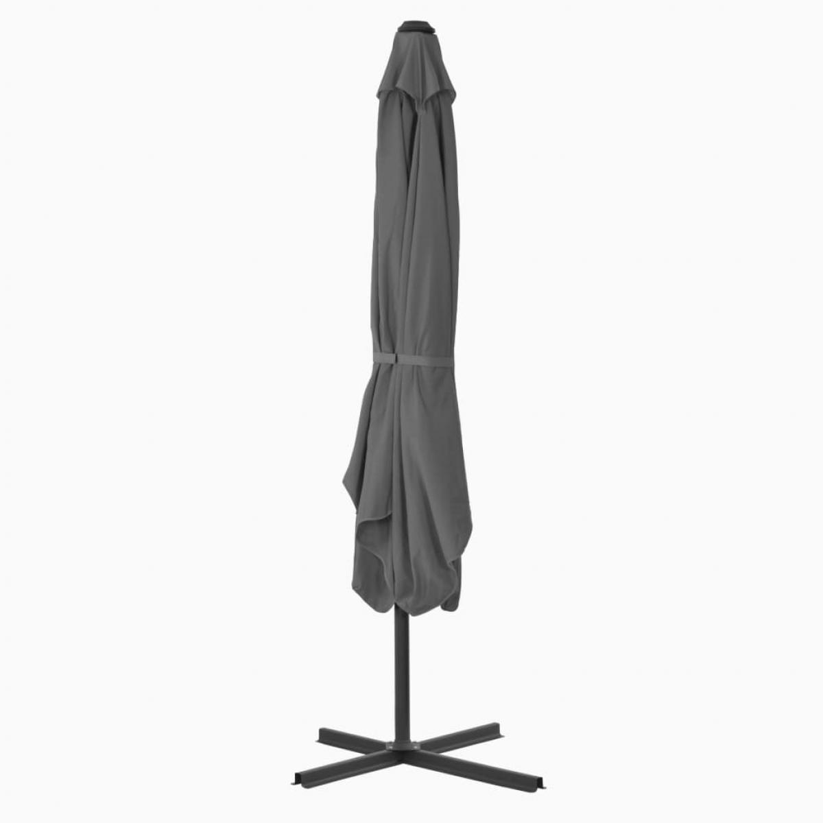 Sombrilla de jardín con palo de acero antracita 250x250 cm