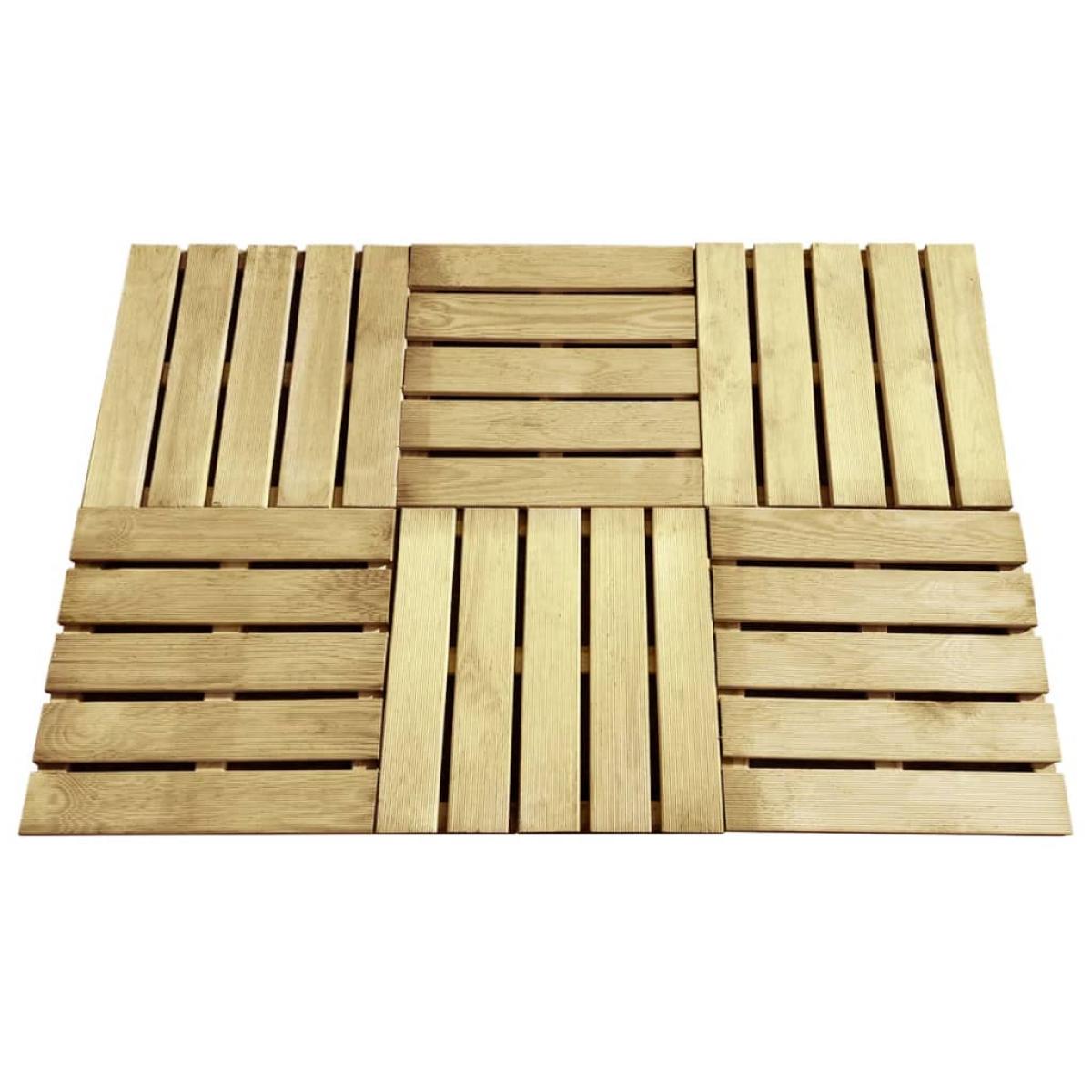 Baldosa de porche 6 unidades 50x50 cm madera verde