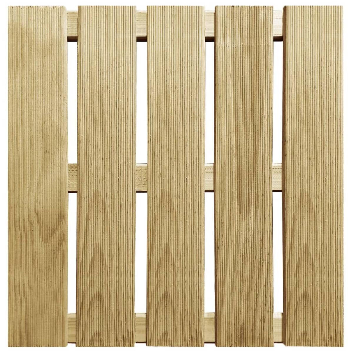 Baldosa de porche 6 unidades 50x50 cm madera verde