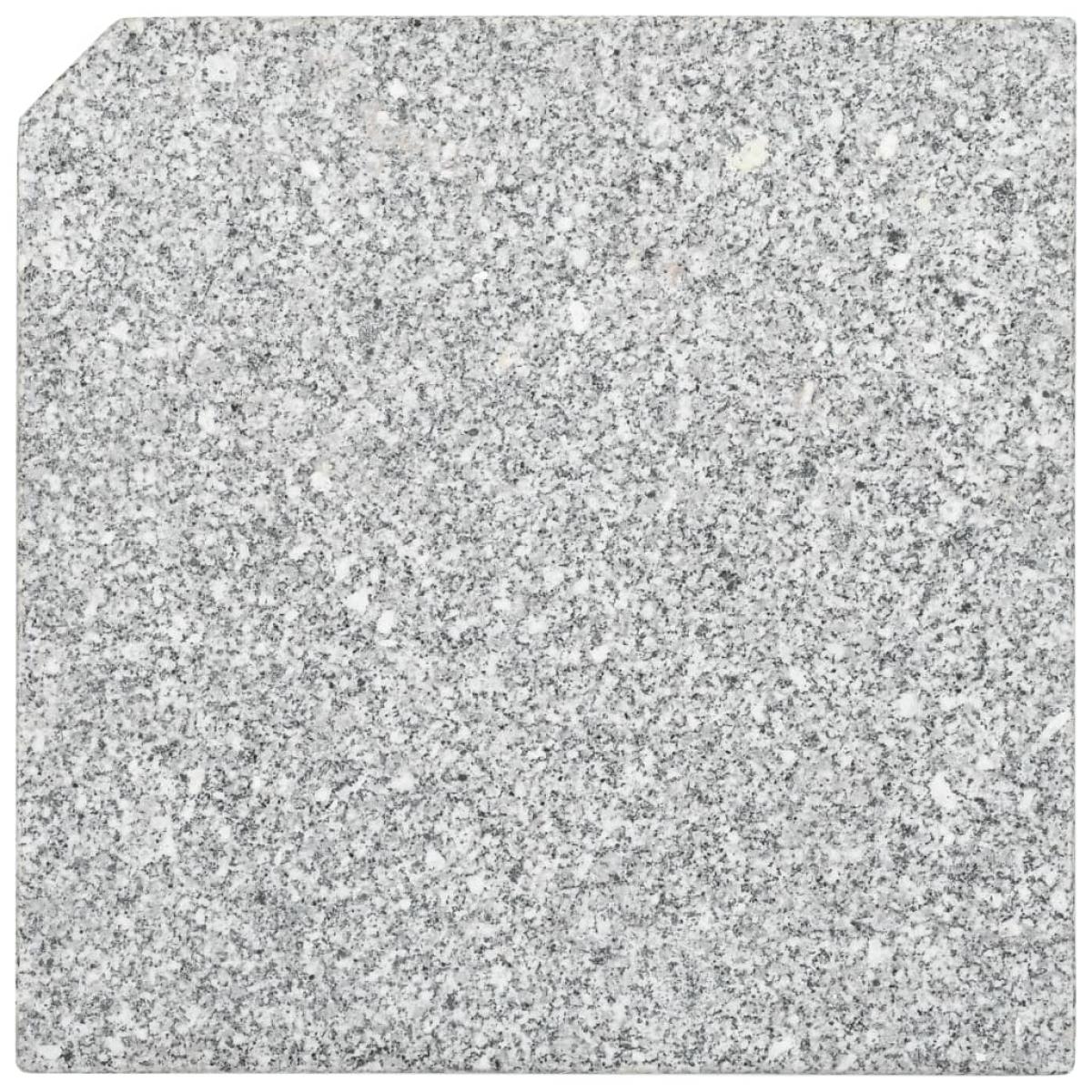Base de peso de sombrilla de granito cuadrada gris 25 kg