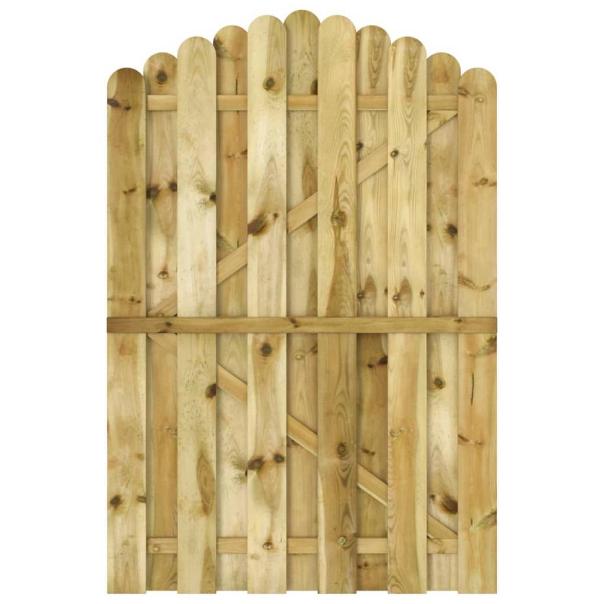 Puerta de jardín madera de pino impregnada 100x150 cm