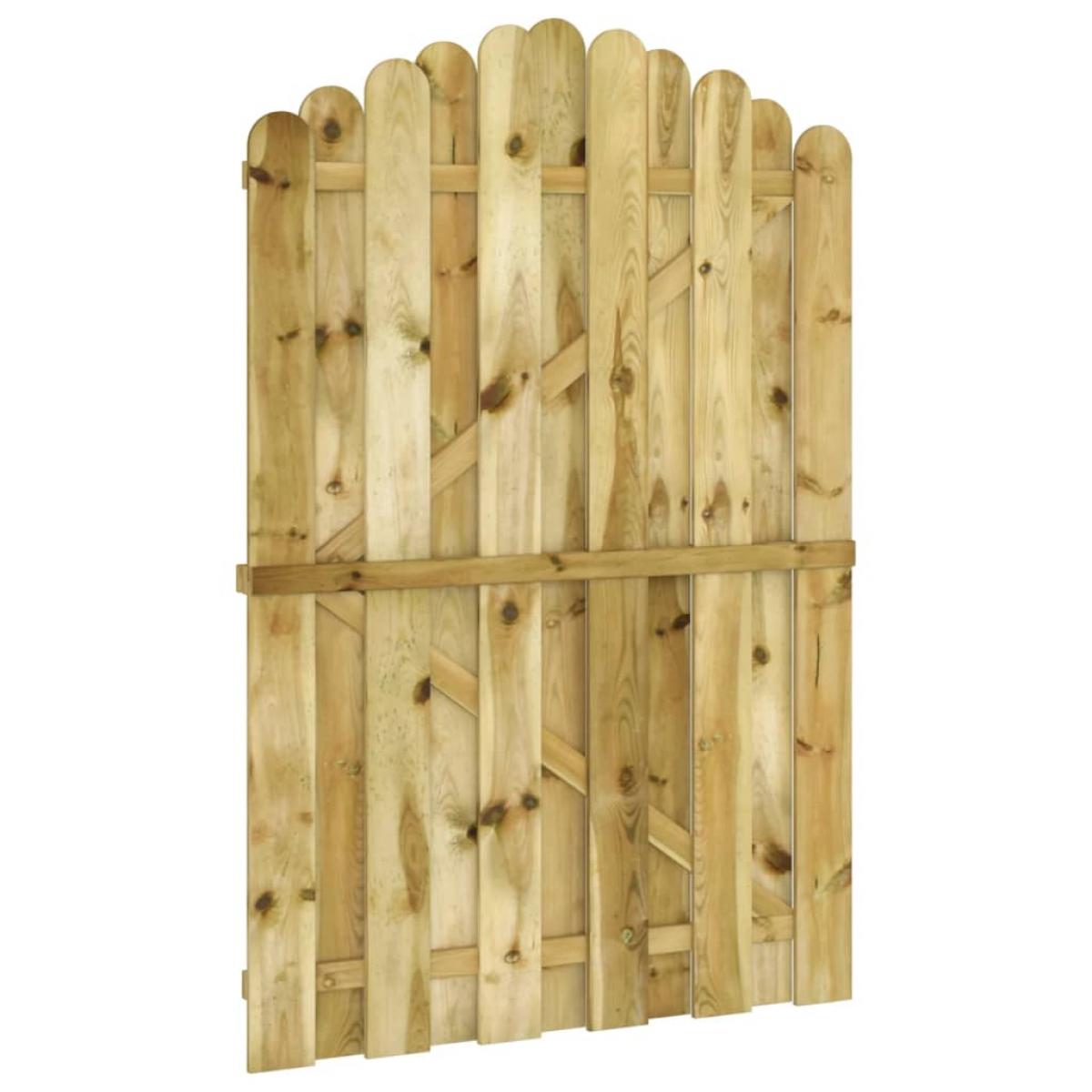 Puerta de jardín madera de pino impregnada 100x150 cm