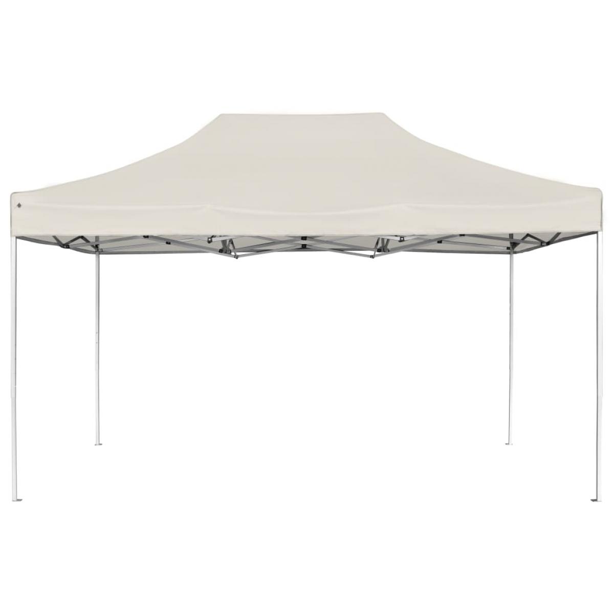 Carpa plegable profesional de aluminio crema 4,5x3 m
