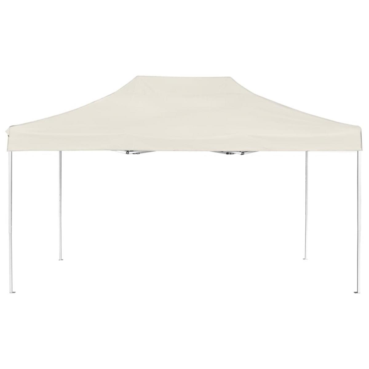 Carpa plegable profesional de aluminio crema 4,5x3 m