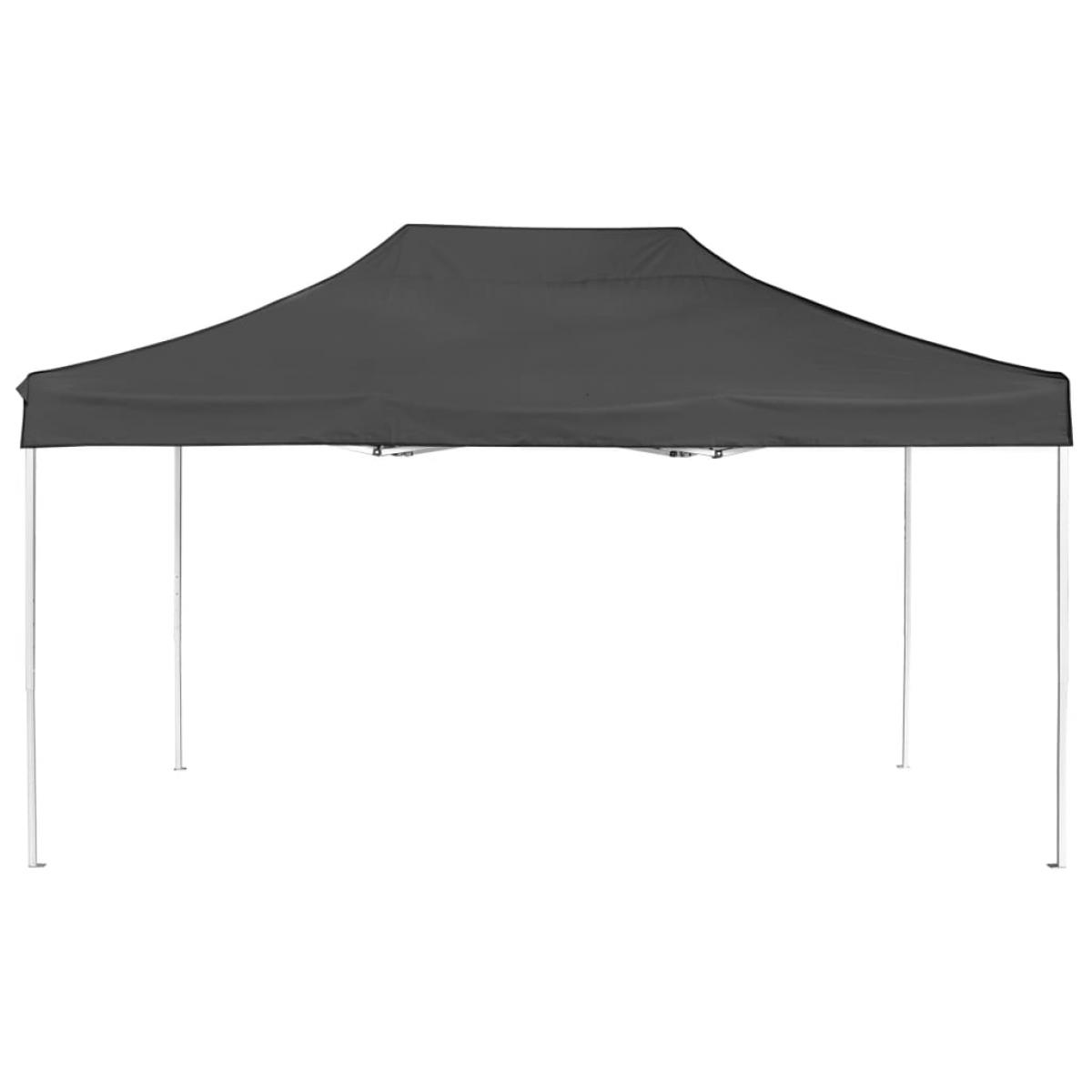 Carpa plegable profesional de aluminio gris antracita 4,5x3 m