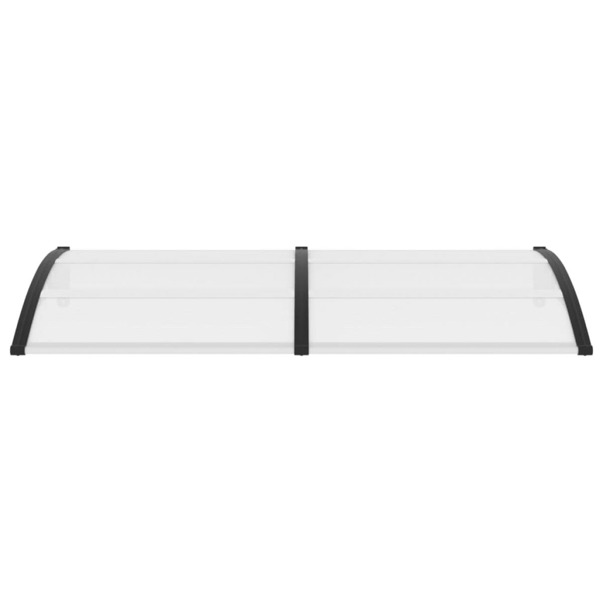 Marquesina para puerta PC negro 200x100 cm